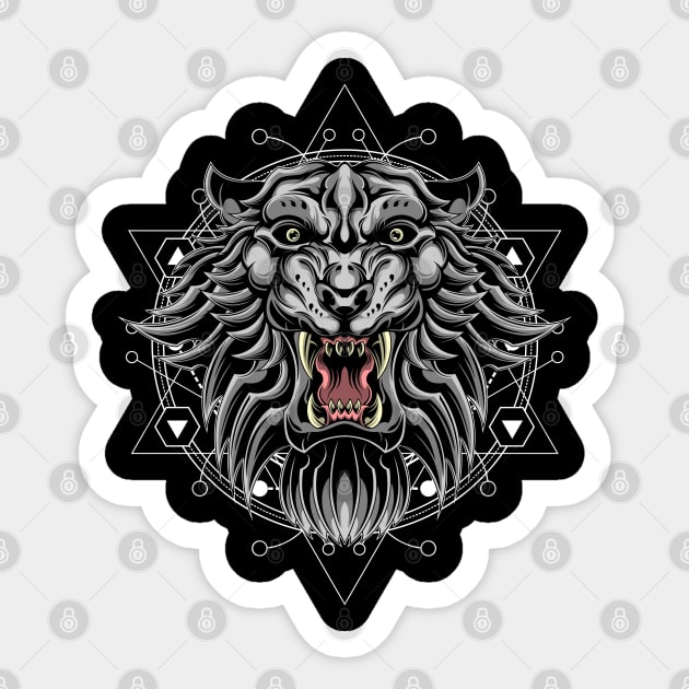 white lion Sticker by sugiartoss_